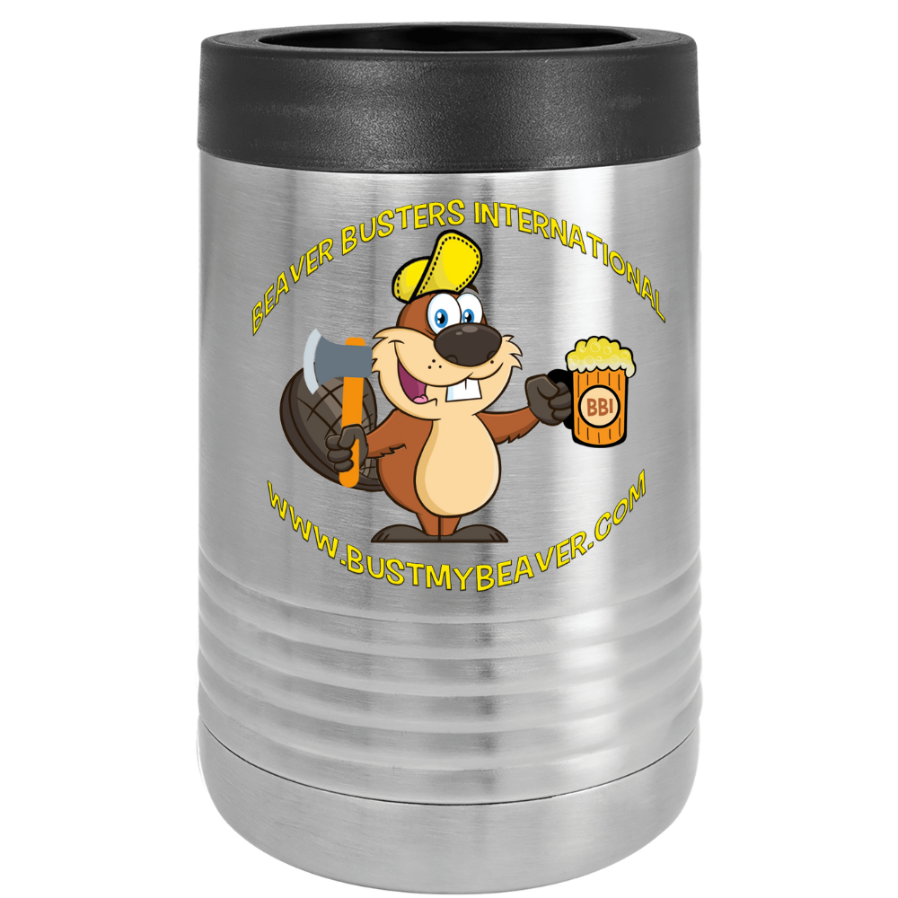 Image of the Beaver Buster Polar Camel Vacuum Insulated Beverage Holder, showcasing its sleek design and vacuum insulation, perfect for keeping beverages cold during outdoor activitie