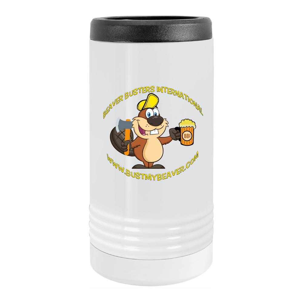  Image of the Beaver Buster Polar Camel Slim Beverage Holder, featuring the iconic Beaver Buster design, perfect for keeping beverages cold during outdoor activities.