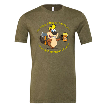 Image of the Beaver Busters International T-Shirt, featuring the iconic Beaver Busters logo, perfect for outdoor enthusiasts to stay comfortable and stylish during their adventures.