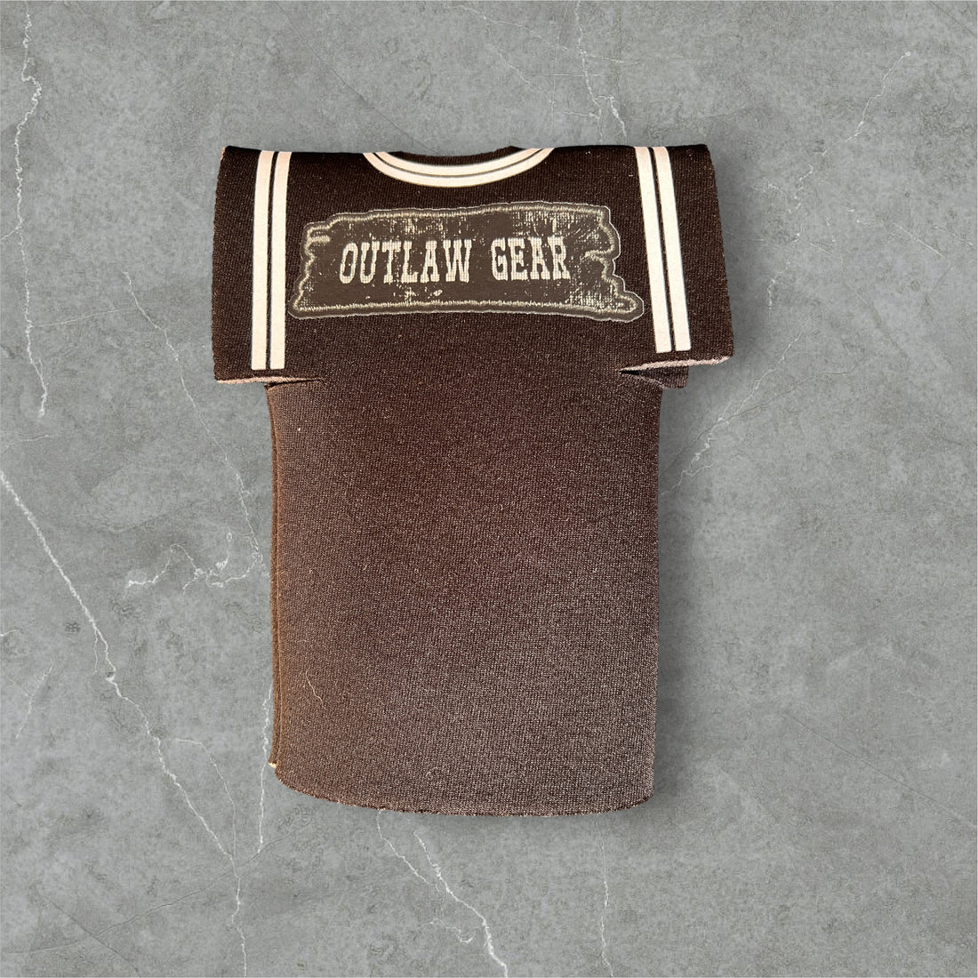Image of the Griz Paw Football Jersey Drink Koozie, featuring a football jersey design with the Griz Paw logo, perfect for keeping your beverage cold on game day.