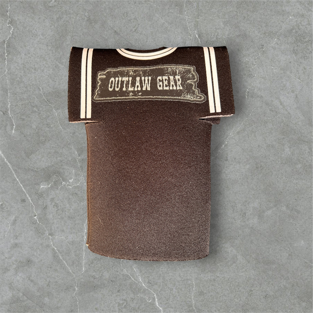  Image of the Griz Paw Football Jersey Drink Koozie, featuring a football jersey design with the Griz Paw logo, perfect for keeping your beverage cold on game day.