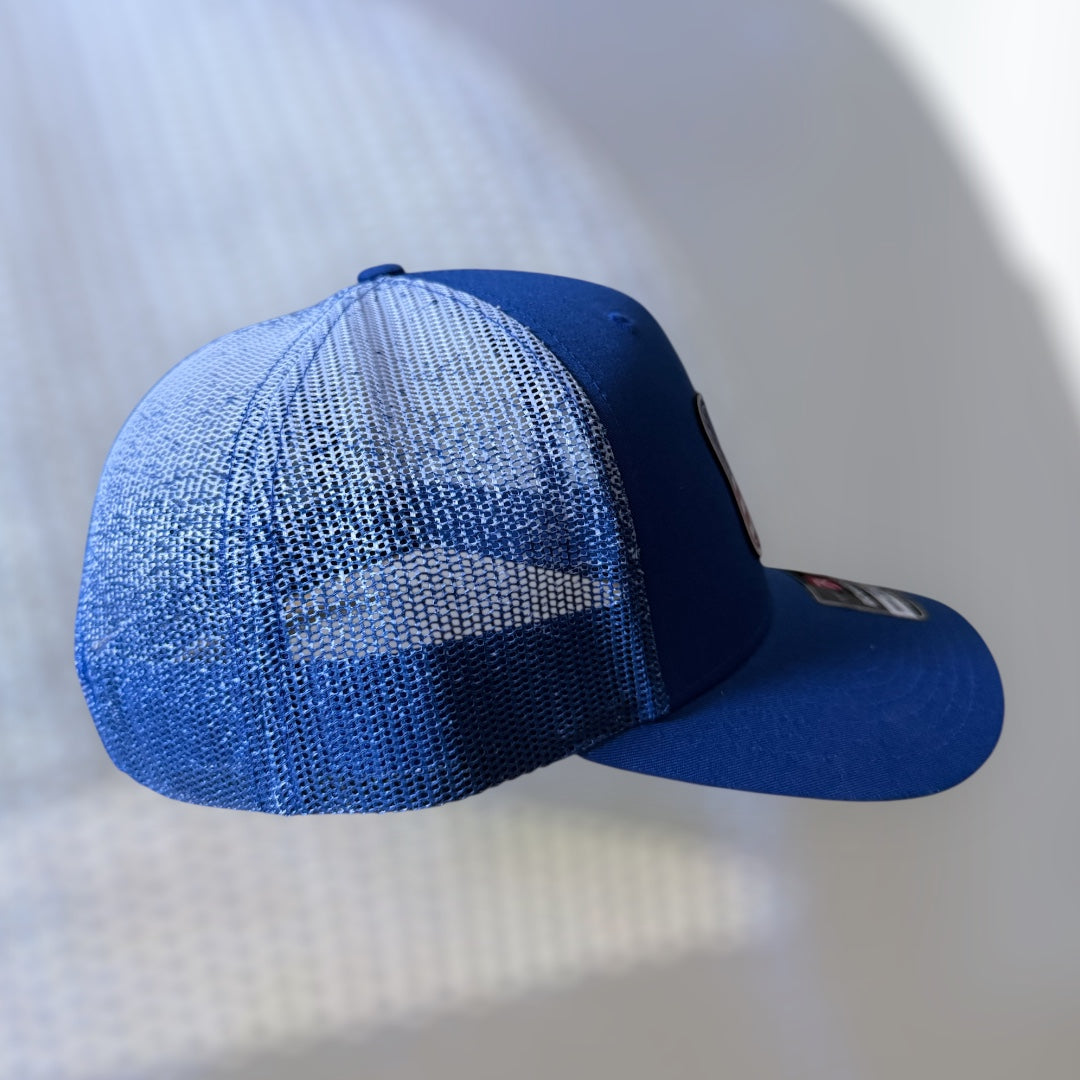 ‘Merica Leatherette Trucker Hat – Blue Blaze Edition