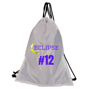 Image of the Eclipse 12" x 15 3/4" Back Sack, showcasing its sleek design and spacious interior, perfect for carrying essentials on daily commutes or weekend adventures.