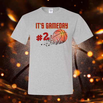 Image of the "It's Game Day Basketball" T-shirt, featuring a sporty design, perfect for expressing love for basketball with comfort and style.