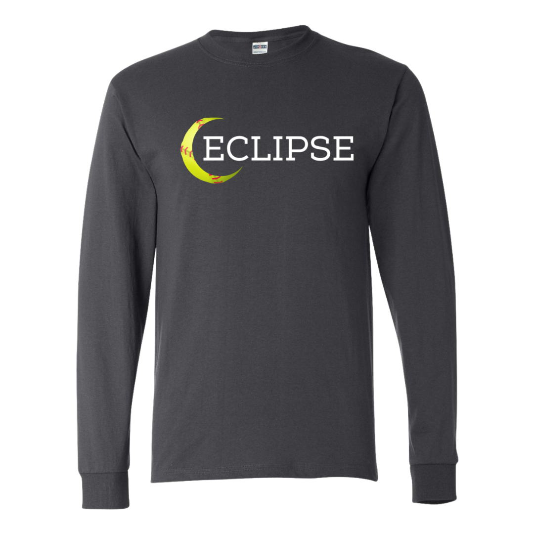 Image of the Eclipse Long Sleeve Tee, showcasing its soft fabric and Eclipse logo, perfect for adding sophistication to any outfit.