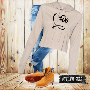 406 Love Crop Top Hoodies