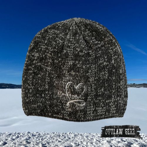 Montana Love embroidered marbled beanie