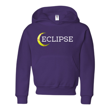 Image of the Eclipse Youth Hoodie, showcasing its soft fabric and Eclipse logo, perfect for keeping your child cozy and stylish during any activity.