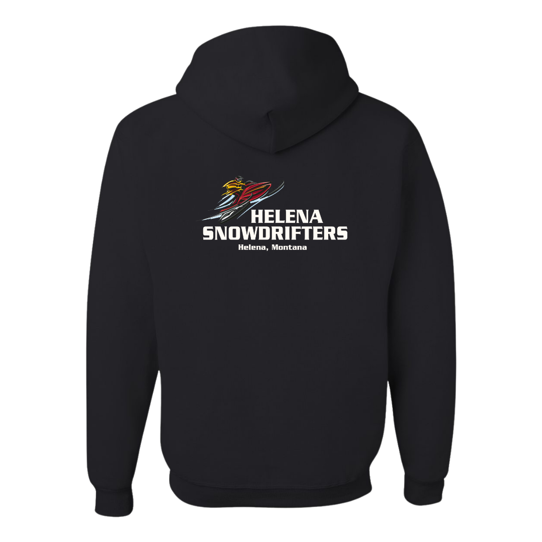 Image of the Helena Snowdrifters Hoodie, featuring the Snowdrifters logo and soft fabric, perfect for staying warm and stylish during winter activities.