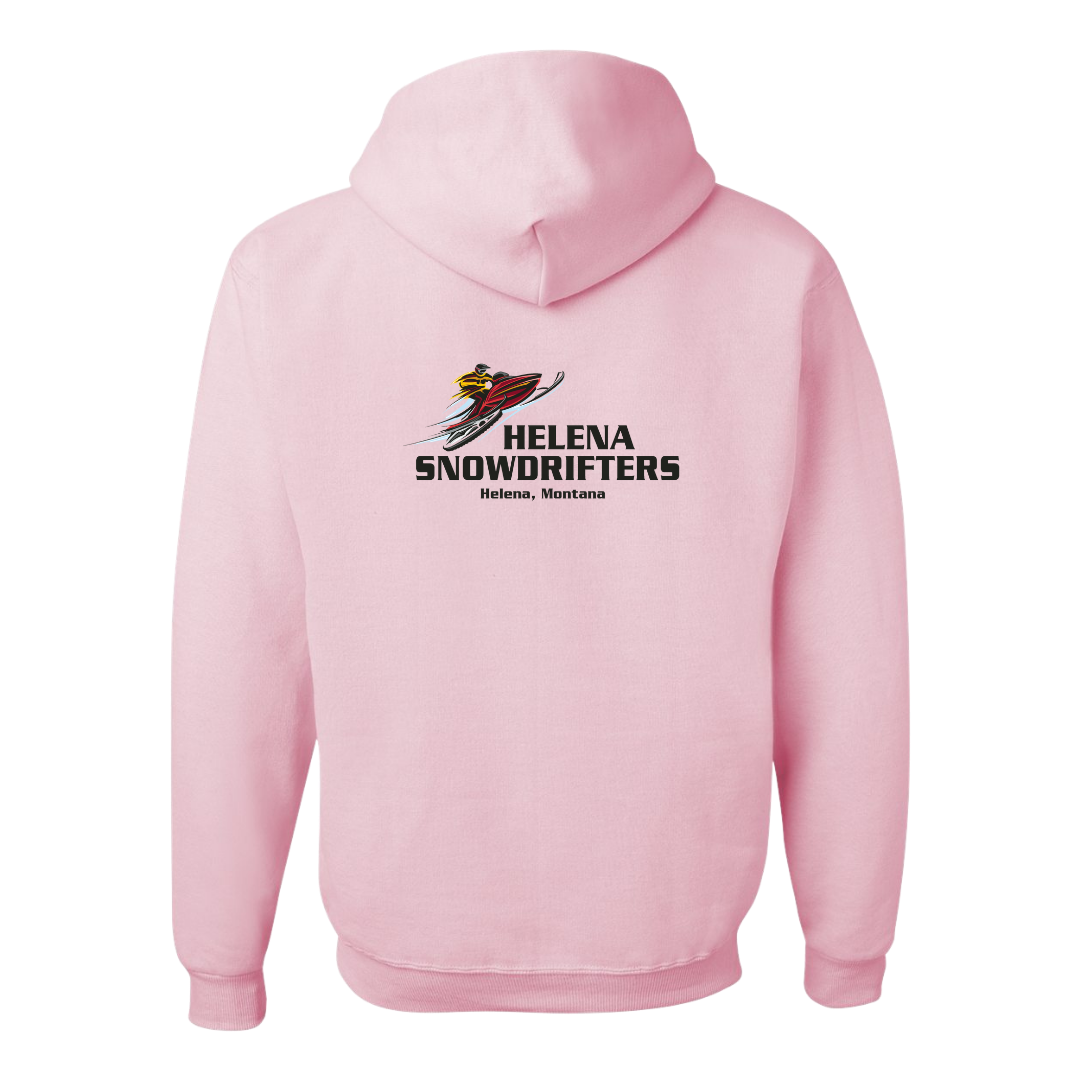 Image of the Helena Snowdrifters Hoodie, featuring the Snowdrifters logo and soft fabric, perfect for staying warm and stylish during winter activities.