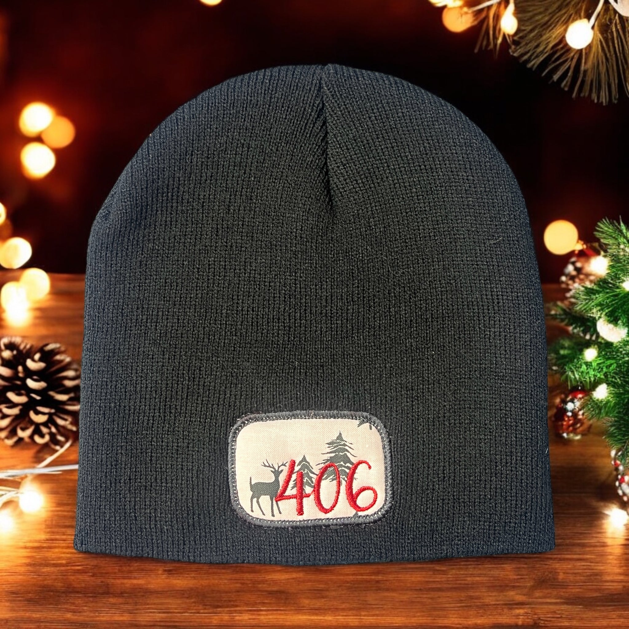 Montana Forest Scene 406 Beanie - 8"