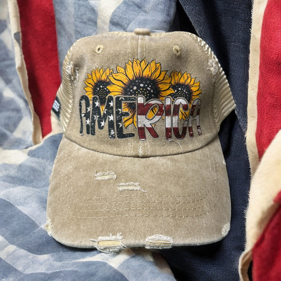 American Sunflower Cap