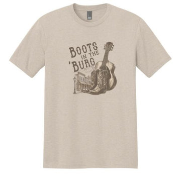 Boots in the 'Burg Vintage Tee — Heather Tan