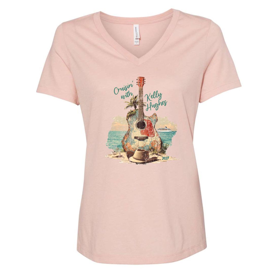 Cruise with Kelly Hughes 2027 Women’s Relaxed Jersey V-Neck Tee