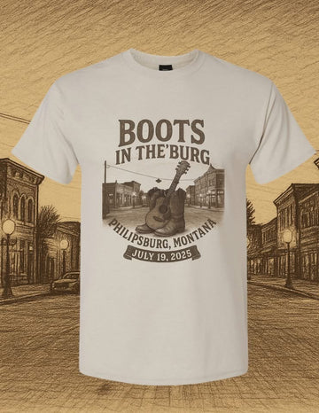 Boots in the ‘Burg official t-shirt
