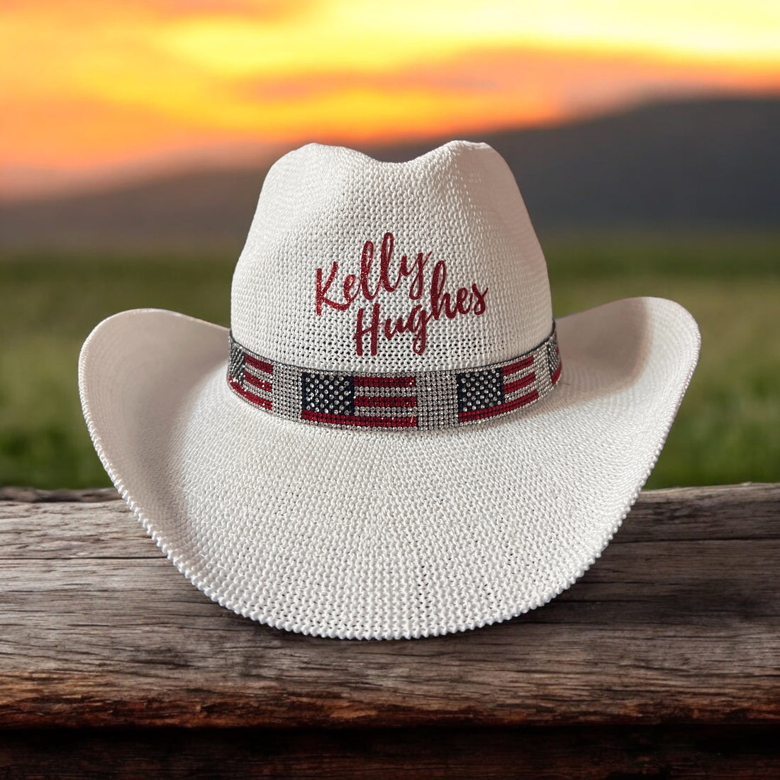 Kelly Hughes Cowboy Beach Hat - Sparkling Americana Style