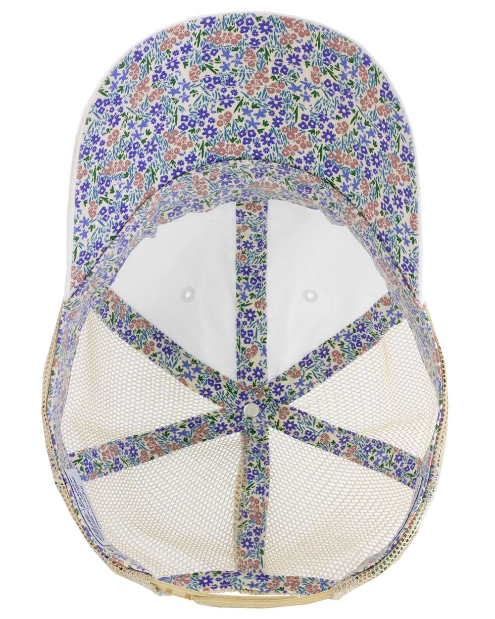 Women's Washed Mesh-Back Cap - White/Floral