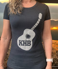 Image of the Kelly Hughes Band Sparkle Tee, featuring a glittery 