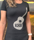 Image of the Kelly Hughes Band Sparkle Tee, featuring a glittery 