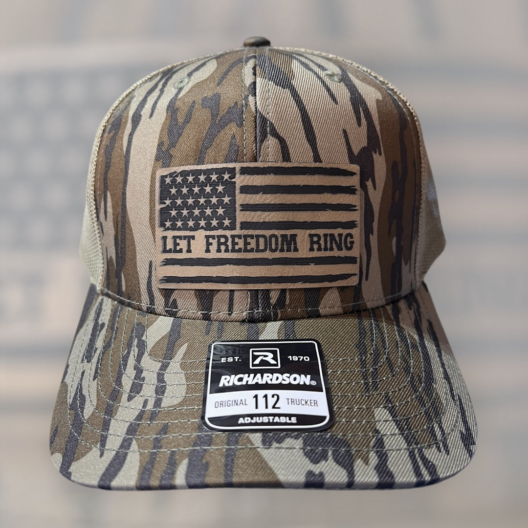 Let Freedom Ring Mossy Oak Snapback Hat front