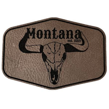 Montana Steer Grey Hexagon Patch