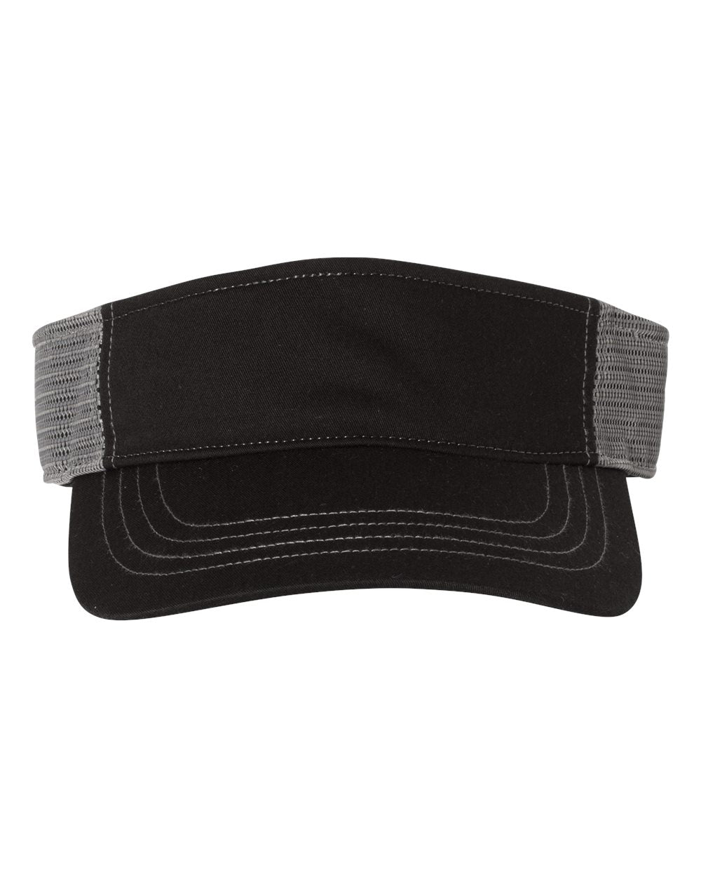 A Richardson trucker visor with a black front panel and charcoal mesh back.