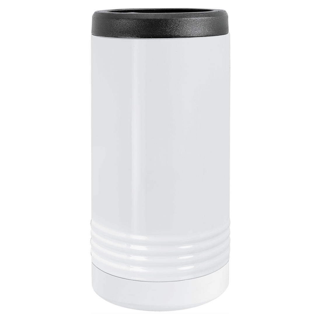 A slim stainless steel beverage holder with vacuum insulation.
