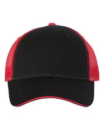 Sandwich Trucker Cap - Black/Red