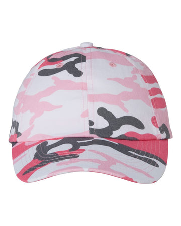 Adult Bio-Washed Classic Dad Hat - Pink Camo