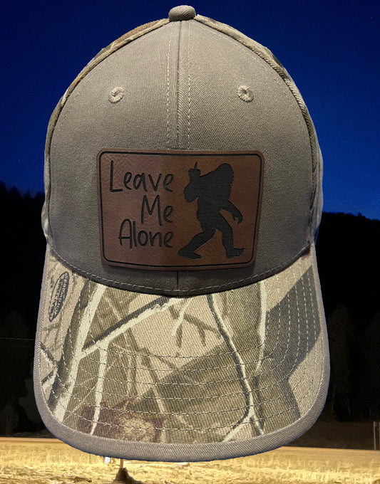 Bigfoot Leave Me Alone camo cap