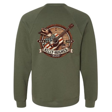 Kelly Hughes Band Vintage Whiskey Barrel Raglan Sweatshirt