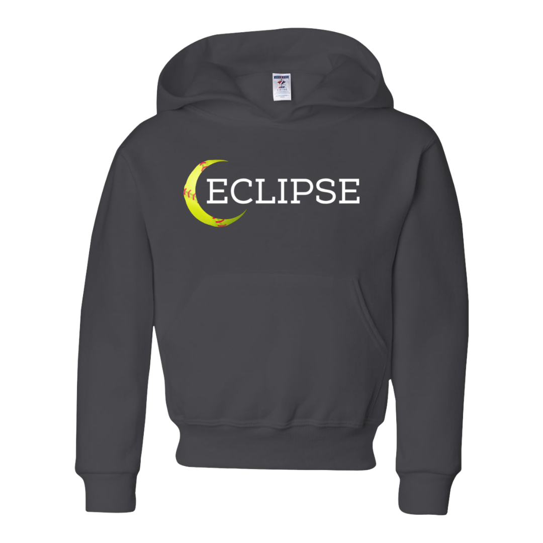 Image of the Eclipse Youth Hoodie, showcasing its soft fabric and Eclipse logo, perfect for keeping your child cozy and stylish during any activity.