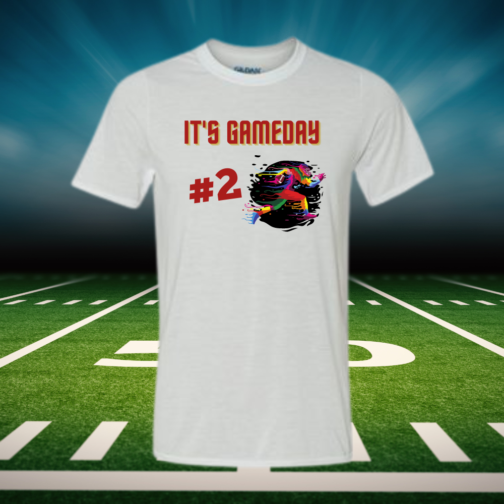  Image of the "It's Game Day Football" T-shirt, featuring a sporty design, perfect for expressing passion for football with comfort and style.