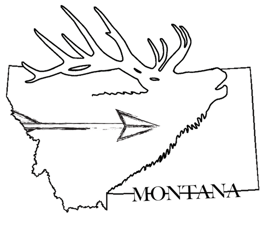 Montana Elk Hunter Sticker