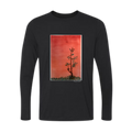 A long sleeve t-shirt with an Orange Sunset Spruce design, capturing the beauty of a sunset.