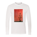 A long sleeve t-shirt with an Orange Sunset Spruce design, capturing the beauty of a sunset.