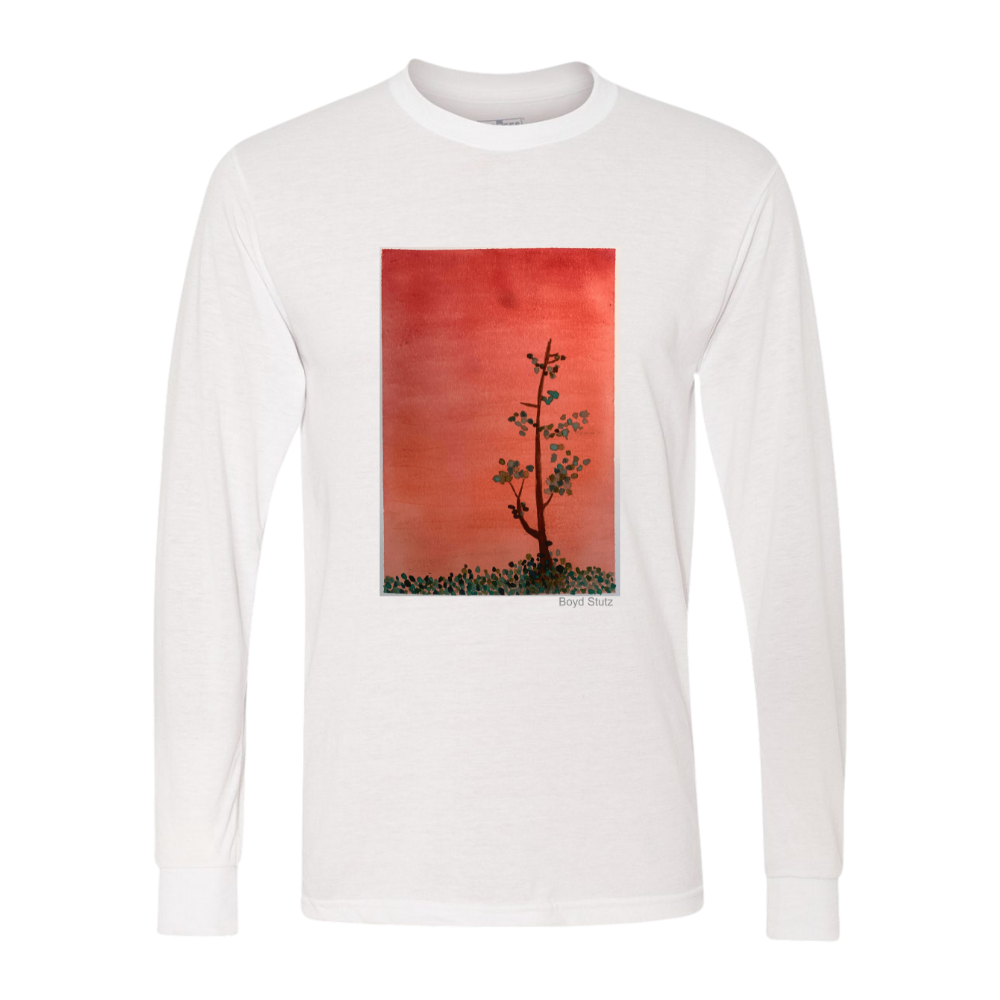 Orange Sunset Spruce Long Sleeve T-Shirt
