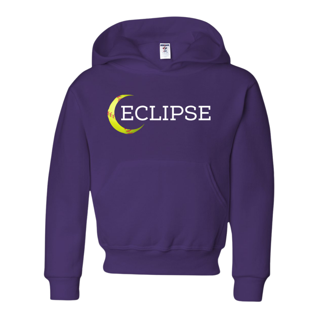 Image of the Eclipse Youth Hoodie, showcasing its soft fabric and Eclipse logo, perfect for keeping your child cozy and stylish during any activity.