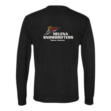  Image of the Helena Snowdrifters Long Sleeve T-Shirt, featuring the Snowdrifters logo and soft fabric, perfect for staying cozy during winter activities.