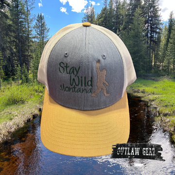 Stay Wild Montana embroidered Richardson low profile trucker cap